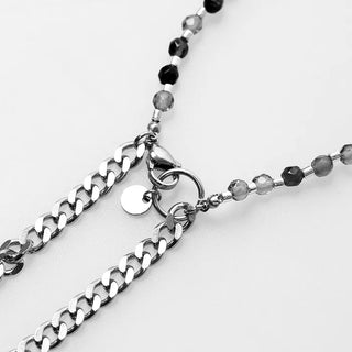 Chain bead layered bracelet