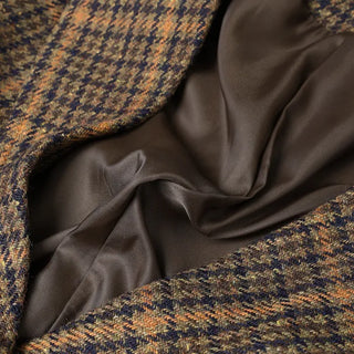 Checked wool herringbone jacket