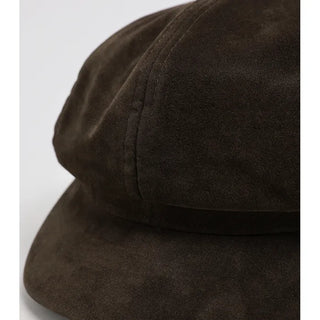 Simple suede newsboy cap