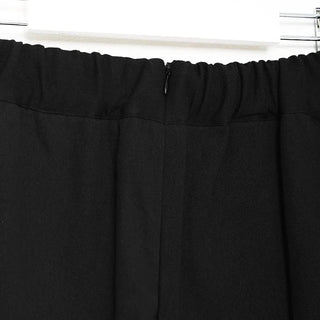 Pleated skirt, elastic waist pants
