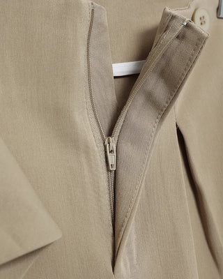 Wrap-design pleated wide slacks