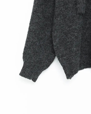 V-neck scarf knit