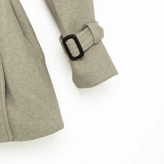 Belted trench short coat