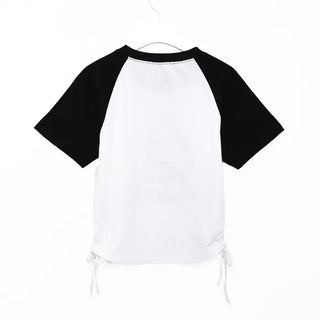 Side-shirred T-shirt
