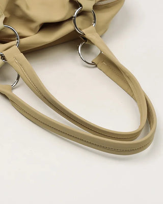 Double rivet line shoulder bag