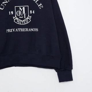 Lettering Cropped Sweatshirt