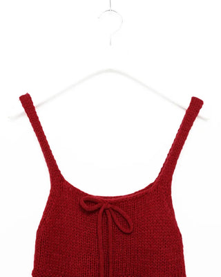 Ribbon string knit bustier