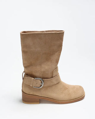 One-strap mid-calf boots