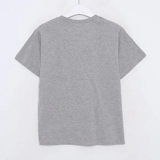 Bust print half T-shirt