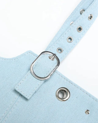 Denim Big Shoulder Tote Bag