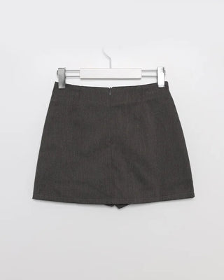 Slit A-line mini skirt
