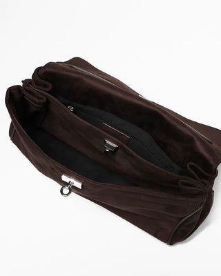 2-way one-shoulder suede Kelly bag