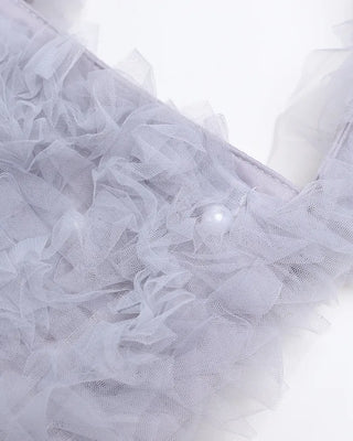 Organza Gathered Pearl Tote Bag