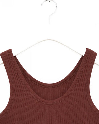 U-neck ribbed tank top