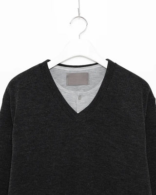 Layered V-neck knit