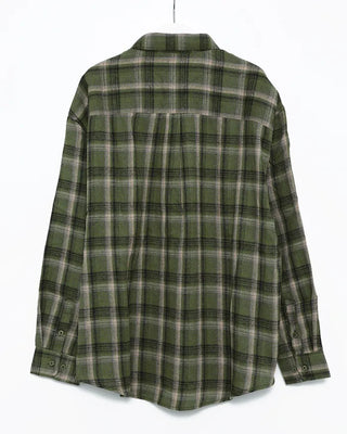 Patch pocket collar check shirt