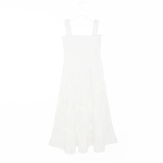 Frilled tiered long dress