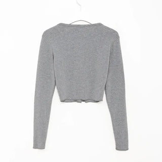 Cropped basic cardigan