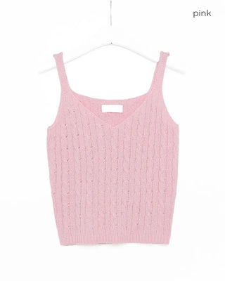 Cable knit bustier