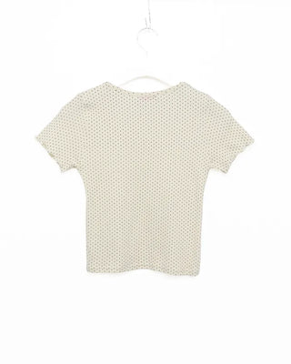 Polka Dot Short-Sleeve Round Neck T-Shirt