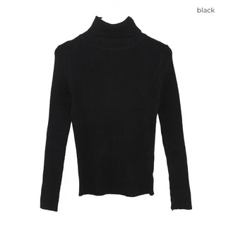 Ribbed turtleneck knit
