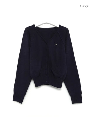 Mini pendant V-neck cardigan
