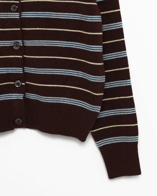 Striped Round Cardigan