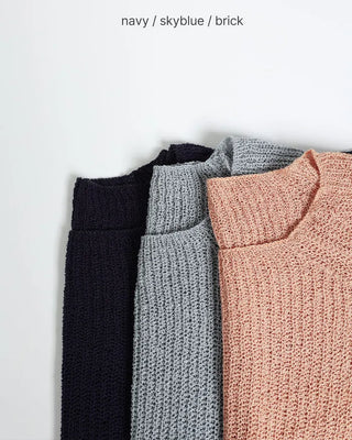 Boat neck raglan knit