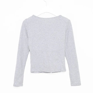 Slit T-shirt with built-in cups