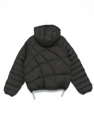 Cross-quilted down jacket