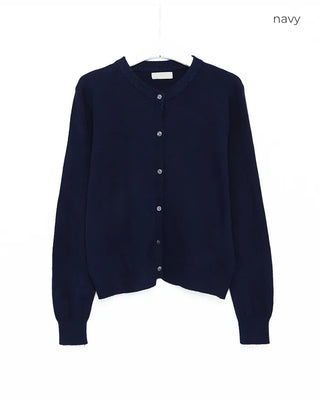 Round neck cardigan
