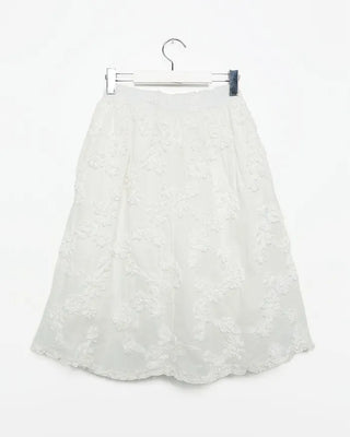 Flower lace midi skirt