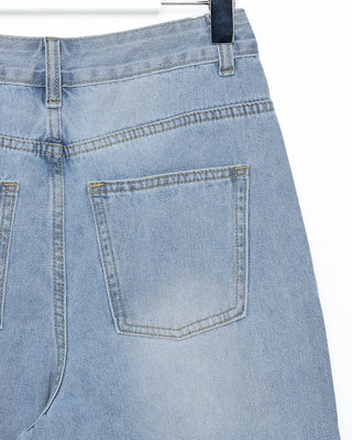 Basic straight wide-fit denim pants