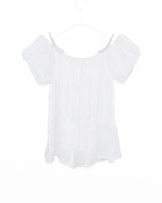 Pearl puff blouse