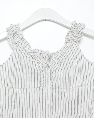 Frilled hem sleeveless blouse