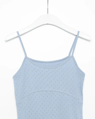 Cropped perforated tank top