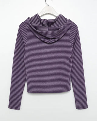 Colorful striped hooded parka