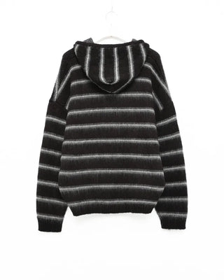 2-way Mohair Border Hooded Cardigan