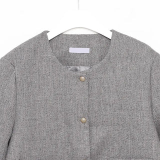 Collarless jacket
