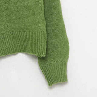 Unique off-shoulder wool knit