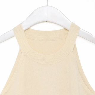Halter neck knit sleeveless