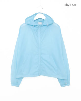 See-through semi-cropped windbreaker