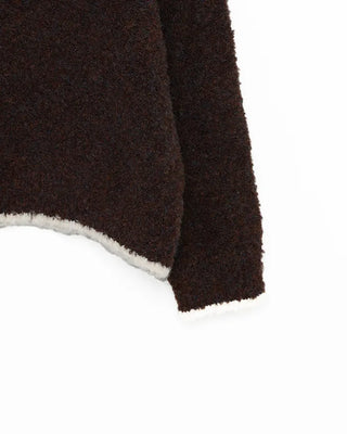 Two-tone knit cardigan