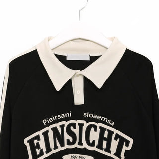 Double-line polo sweatshirt