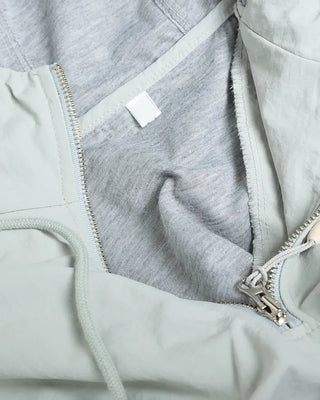 Melange-lined nylon hooded anorak