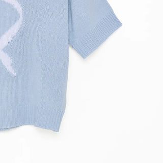 Ribbon Half-Sleeve Knit