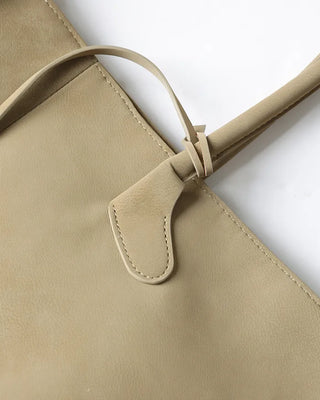 Suede Big Shoulder Tote Bag