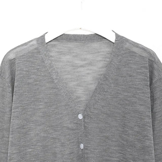 Linen V-neck cardigan