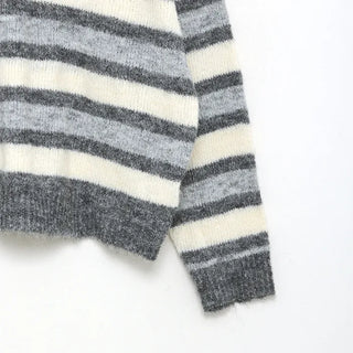 Striped Round Knit Sweater