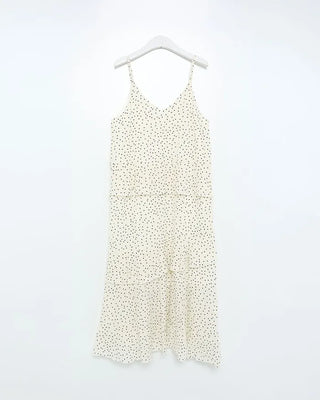 Polka Dot Tiered Camisole Long Dress